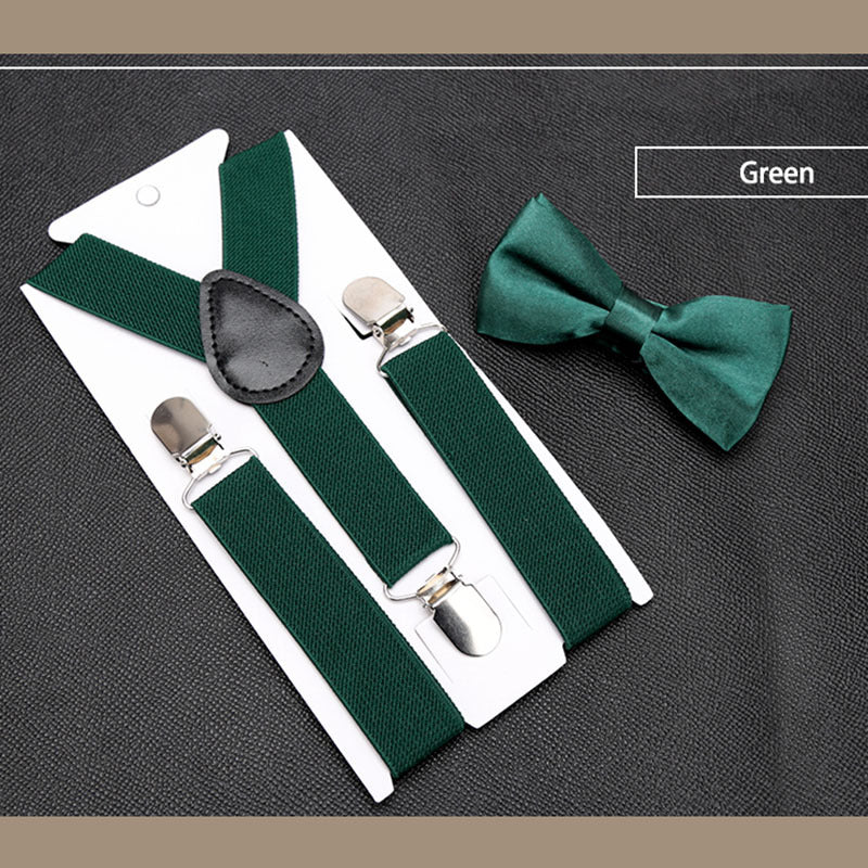 Men's Classic Bow Tie & Suspenders Set 17 Color