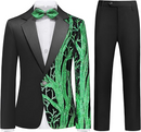 green branch boy's black tuxedo