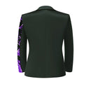 purple branch boy's black tuxedo back