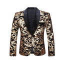 Robe 2 pièces noire à paillettes et fleurs pour garçon