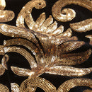 Robe 2 pièces noire à paillettes et fleurs pour garçon