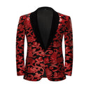 Robe 2 pièces à paillettes florales rouges pour garçon