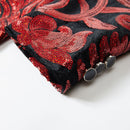 Robe 2 pièces à paillettes florales rouges pour garçon