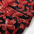 Robe 2 pièces à paillettes florales rouges pour garçon