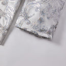 Robe 2 pièces à paillettes blanches et florales pour garçon