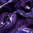 Boy's 2-Piece Purple  Sparkle Floral Sequin Dress