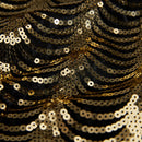 Robe noire 2 pièces à paillettes dorées et ondulations d'eau pour garçon