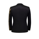 Robe noire 2 pièces à paillettes dorées et ondulations d'eau pour garçon