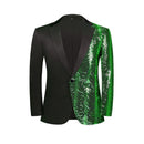 Robe 2 pièces noire à paillettes vertes et ondulations d'eau pour garçon