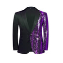 Robe noire 2 pièces à sequins violets et ondulations d'eau pour garçon