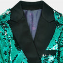 Costume marin 3 pièces vert à paillettes pour garçon