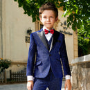 Ensemble 3 pièces à paillettes bleu marine pour garçon