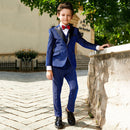 Ensemble 3 pièces à paillettes bleu marine pour garçon