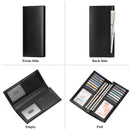 Slim Long Leather Wallet for Men – RFID Blocking