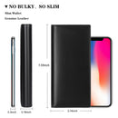 Slim Long Leather Wallet for Men – RFID Blocking