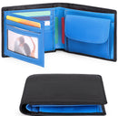 Men’s Genuine Leather Trifold Wallet with RFID Blocking & Coin Pocket