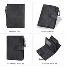 GOUNNU Men’s Leather Tri-Fold RFID Black Wallet