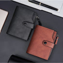 GOUNNU Men’s Leather Tri-Fold RFID Black Wallet