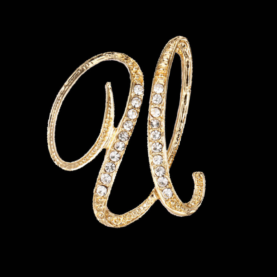 Vmcoatdu A-Z Initial Lapel Pins - 26 Letter Brooches In Gold & Silver Tone For Suits & Formal Wear