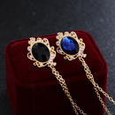 Men's Hanging Chain Brooch Gem Lapel Pin Set for Shirt Tie Suit and Hat