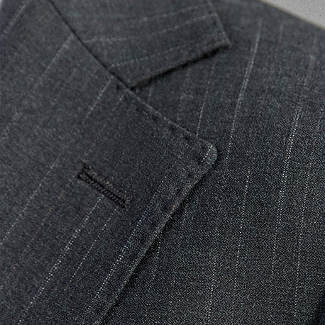 Men's Two-button Gray Dark Pattern Three-piece Suit