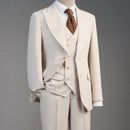 3-piece beige suit 