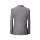 Wool Blend Gray Suit Back