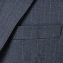 Men's 3-Piece Side Slit Dark Blue Suit