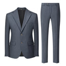 Men's 3-Piece Side Slit Dark Blue Suit