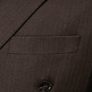 shadow stripe dark brown suit