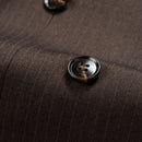 shadow stripe dark brown suit