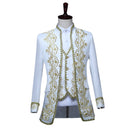 Men's 3-Piece White Vintage Court Performance Set with Gold Trim
