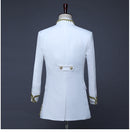 Men's 3-Piece White Vintage Court Performance Set with Gold Trim