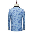 Traje de tres piezas de jacquard con cuello de fruta verde