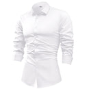 Men's Silk Satin Long Sleeve Shirt 2 Color