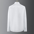 Men's Crystal Rhinestone White Dress Shirt – Slim Fit, Long Sleeve
