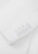White 2-Piece Floral Jacquard Tuxedo