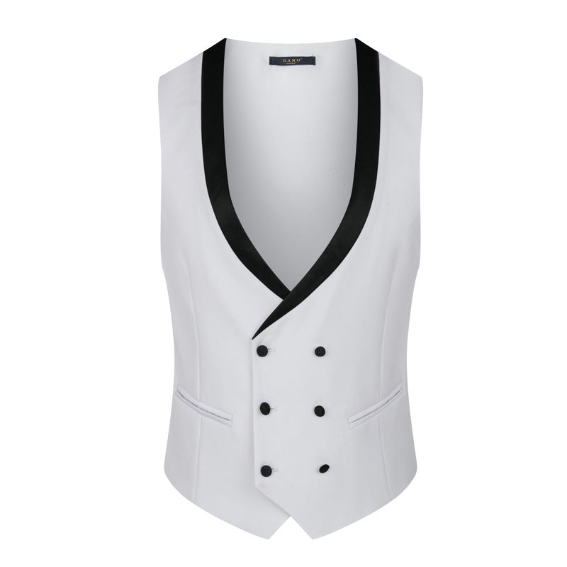 Rhinestone Wedding White Tuxedo Vest