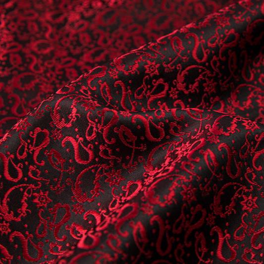 Burgundy Paisley Fitted Party Suit- 6