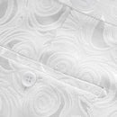 Men's Rose Embroidery White Pants