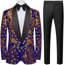 Golden Falling Stars Blue Jacket