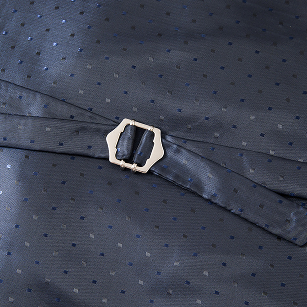 Vintage Navy Gold Damask Tuxedo (3-Piece)