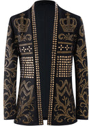 Hand-Embellished Gold Crown Jacket