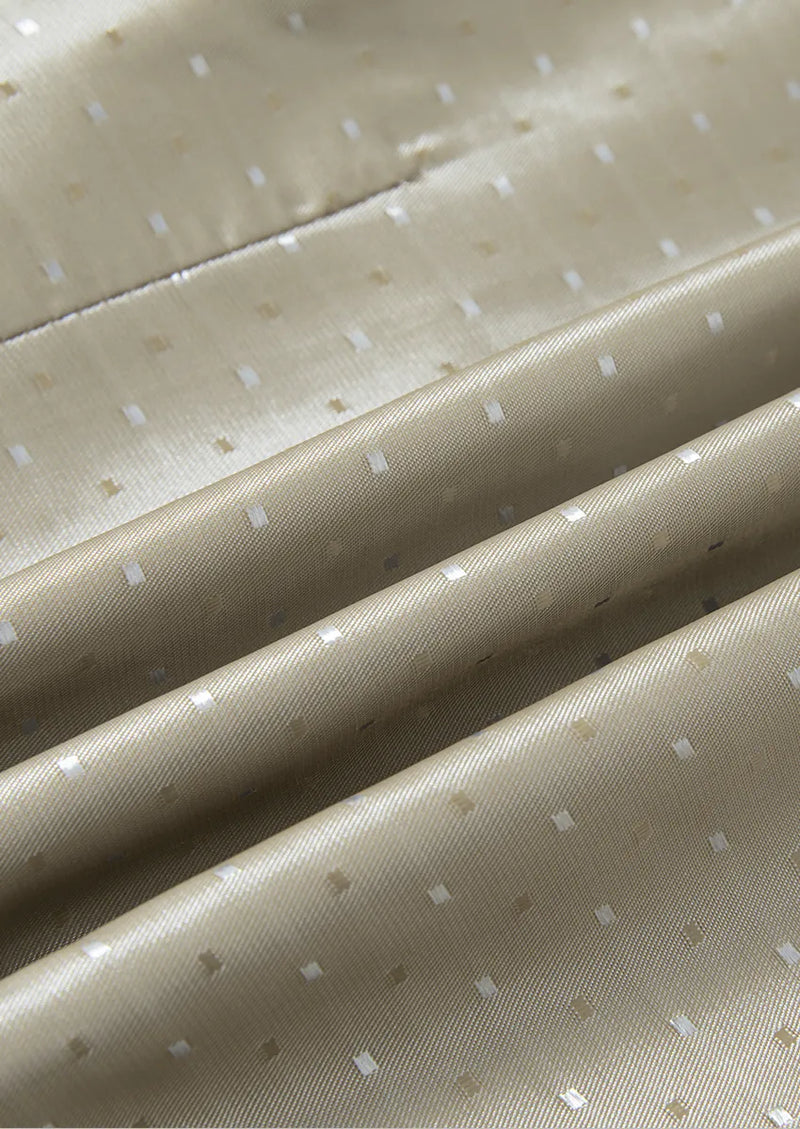 Costume de mariage 3 pièces pour homme en jacquard damassé champagne