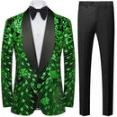 Green Falling Stars Sequin Jacket