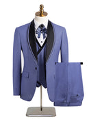 Black Lapel Blue Tuxedo