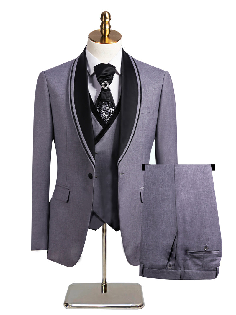 Black Lapel Gray Tuxedo