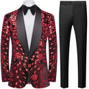 Red Falling Stars sequin jacket