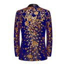 Golden Falling Stars Blue Jacket back