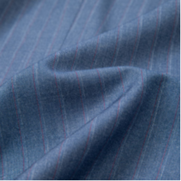 Striped Light Navy Suit Fabric